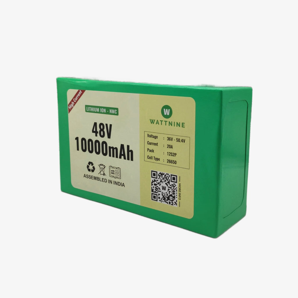 48V 10Ah Rechargeable Lithium Ion Battery