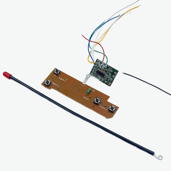 4CH 27MHZ Remote Transmitter & Receiver Board with Antenna