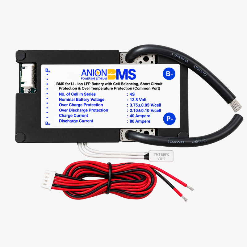 4S 12.8V 40A BMS for Lithium Ion LFP Battery 