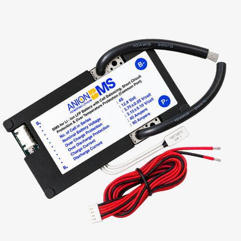 4S 12.8V 40A BMS for Lithium Ion LFP Battery With Cell Balancing (Common Port)