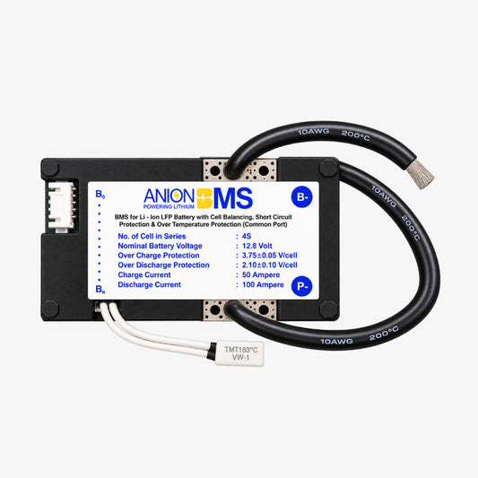 4S 12.8V 100A BMS for Lithium Ion LFP Battery With Cell Balancing (Common Port)