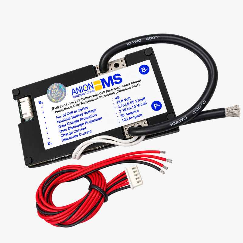 4S 12.8V 50A BMS for Lithium Ion LFP Battery 