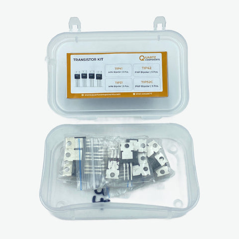 4 Values Bipolar Power Transistor Kit from TIP31 to TIP41 TO-220 DIP Package - 20Pcs