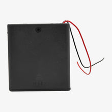 Load image into Gallery viewer, Black Plastic Storage Box Case Holder For Battery 4 X AA Cell Box with On/Off Switch