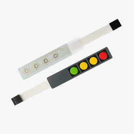 DC 12V 4×1 Key Matrix Membrane Switch Keypad 107x20x0.8mm