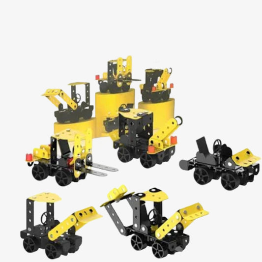 5-in-1 Mecha Racer DIY Construction Kit - 38 Pieces STEM Toy 