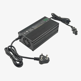 54.6V 6A E-Scooty Battery Charger for 13S 48V NMC Lithium Battery Pack with Cooling Fan (Aluminium Casing)