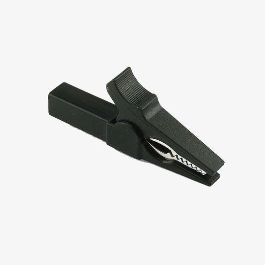 55mm Copper Insulated Crocodile Clip with 10mm Opening for Banana Plug 4mm - Black