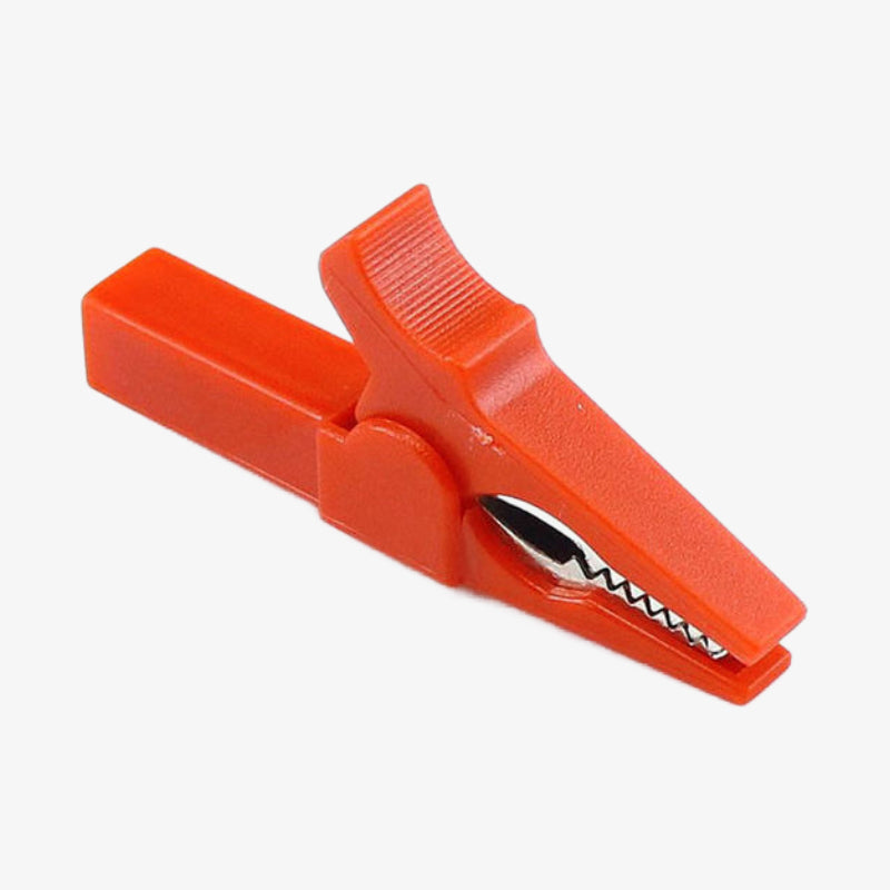 55mm Copper Insulated Crocodile Clip with 10mm Opening for Banana Plug 4mm - Red