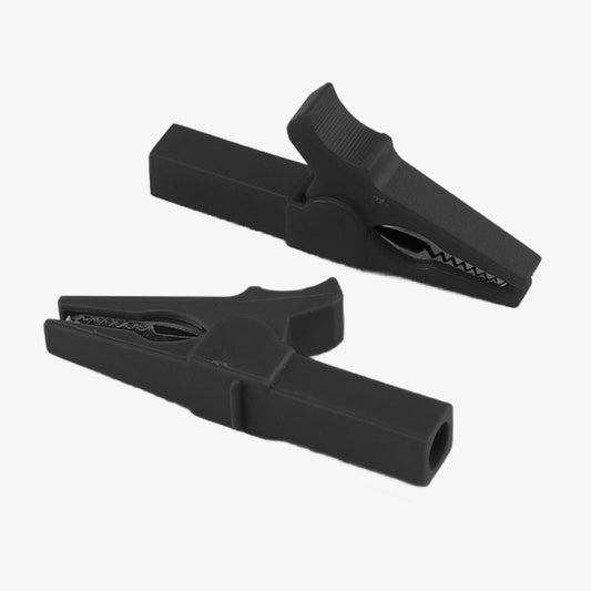 Black 55mm Copper Insulated Crocodile Clip with 10mm Opening for Banana Plug 4mm