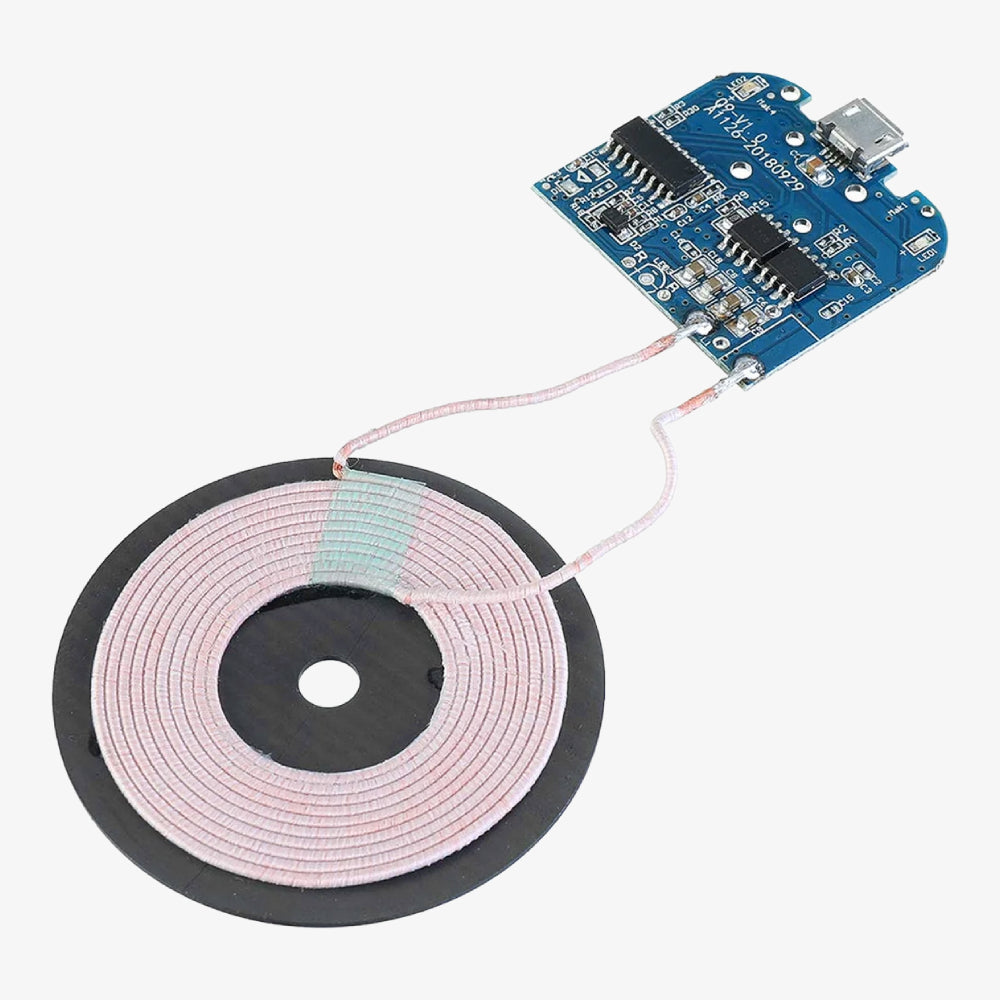 5V DC Qi Standard Micro USB Input Wireless Charging Transmitter Module with Coil