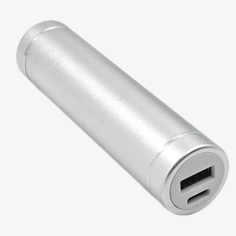 5V USB Aluminium Silver Body Power Bank Case for 18650 Battery with Type-C Charging