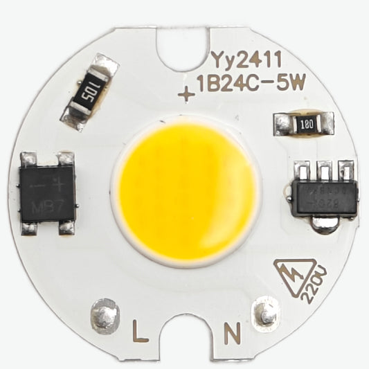 5W LED 220V AC chip - High Power Warm White Round COB Light 300mA