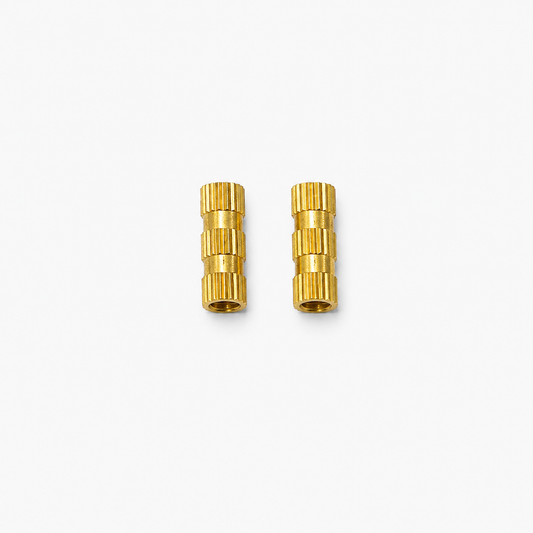 M3x12x4.2mm Brass Heat Set Threaded Round Insert Nut - 10 Pcs.