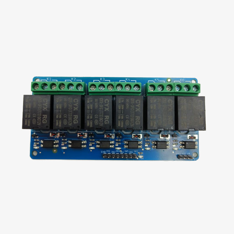 6 Channel 12V Relay Module with Optocoupler