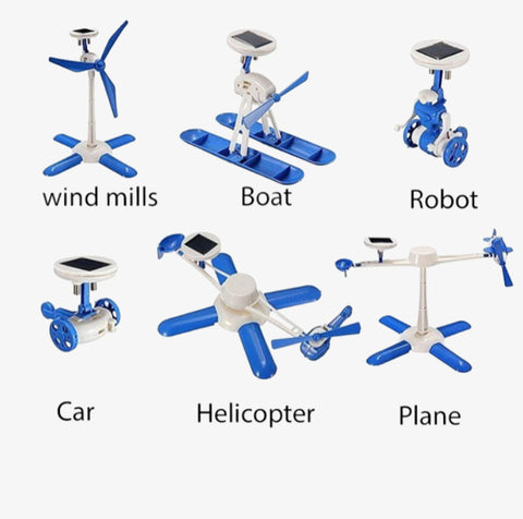 6-in-1 Rechargeable Solar Power DIY Robot Educational Kit for Kids