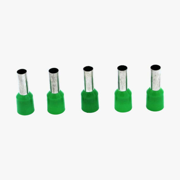 6 sqmm Insulated Terminal Ferrule End Lug Copper - E-6012 Crimp Wire Lugs/End Sealing Lugs/Crimp Connectors/Tubular Lugs - Pack of 5