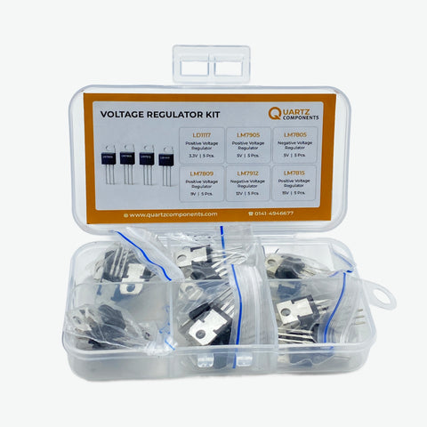 6 Values Negative Voltage Regulator Kit  3.3V to 15V - 30Pcs