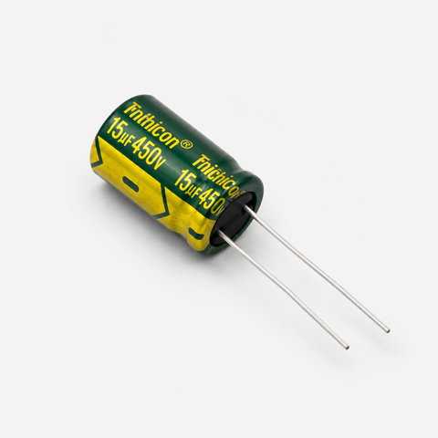 15uF 450V Radial Electrolytic Capacitor - Through Hole Package