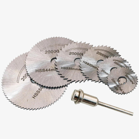 6pcs Metal HSS Circular Saw Blade Set Cutting Discs for Rotary Tool