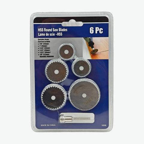 6pcs Metal HSS Circular Saw Blade Set Cutting Discs for Rotary Tool