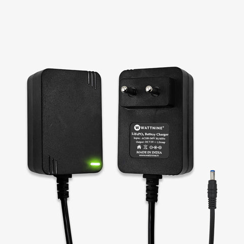 WATTNINE 7.3V 1.5A Wall Mount 2S LFP Lithium Battery Charger with CC/CV