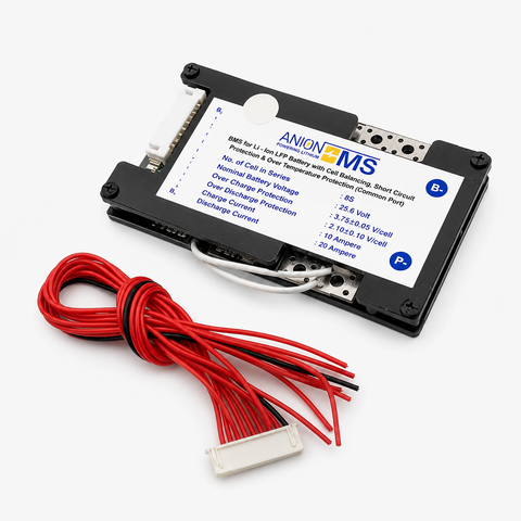 8S 25.6V 20A BMS for Lithium Ion LFP Battery With Cell Balancing (Common Port)