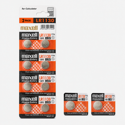 Maxell LR1130 1.5V Alkaline Button Coin Cell Battery (Pack of 2)