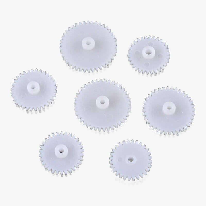75Pcs Plastic Gear Assorted Kit Set with Various Gear and Axle Belt, B – QuartzComponents
