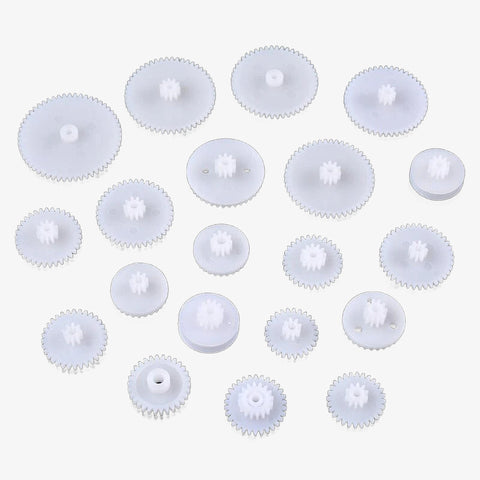 75Pcs Plastic Gear Assorted Kit Set with Various Gear and Axle Belt, Bushings and Pulleys