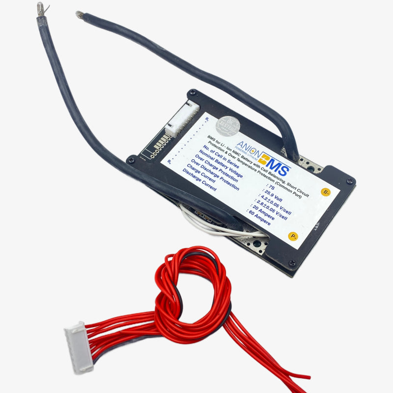 7S 24V/25.9V 60A BMS for Lithium Ion NMC Battery With Cell Balancing (Common Port)