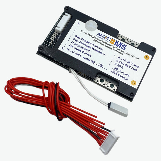 7S 24V/25.9V 40A BMS for Lithium Ion NMC Battery With Cell Balancing (Common Port)