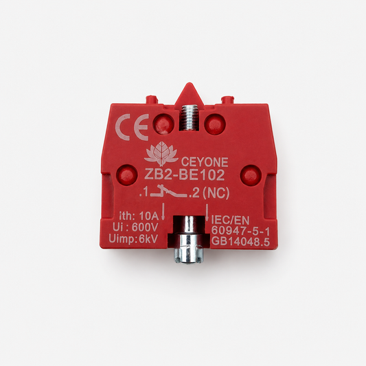 Sibass ZB2-BE102 Red Push Button Contact Element For Elevator 22.5mm RED (NC)