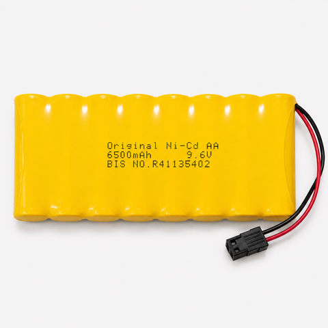 6500mAh 9.6v Ni-Cd AA Cell Battery Pack with 2-pin C20 Connector for Cordless Phone, Toys, Car, DIY Project Battery