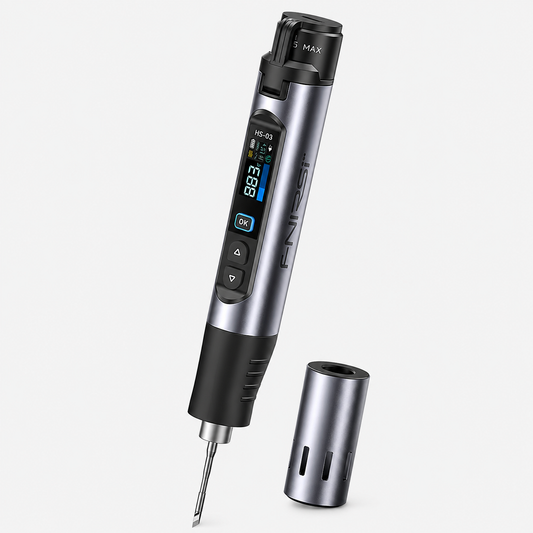 FNIRSI® HS-03 Plus Cordless Soldering Iron, 18650 Removable Battery, USB-C
