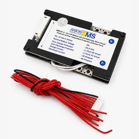 8S 25.6V 40A BMS for Lithium Ion LFP Battery With Cell Balancing (Common Port)