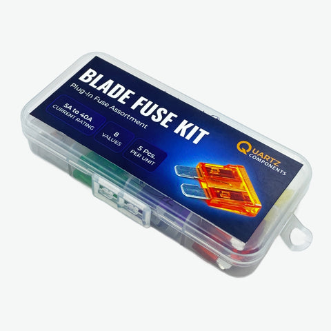 8 Values Automotive Blade Fuse Kit from 5A to 40A - 40Pcs
