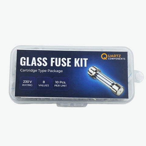 8 Values Glass Fuse Kit from 0.5A to 30A