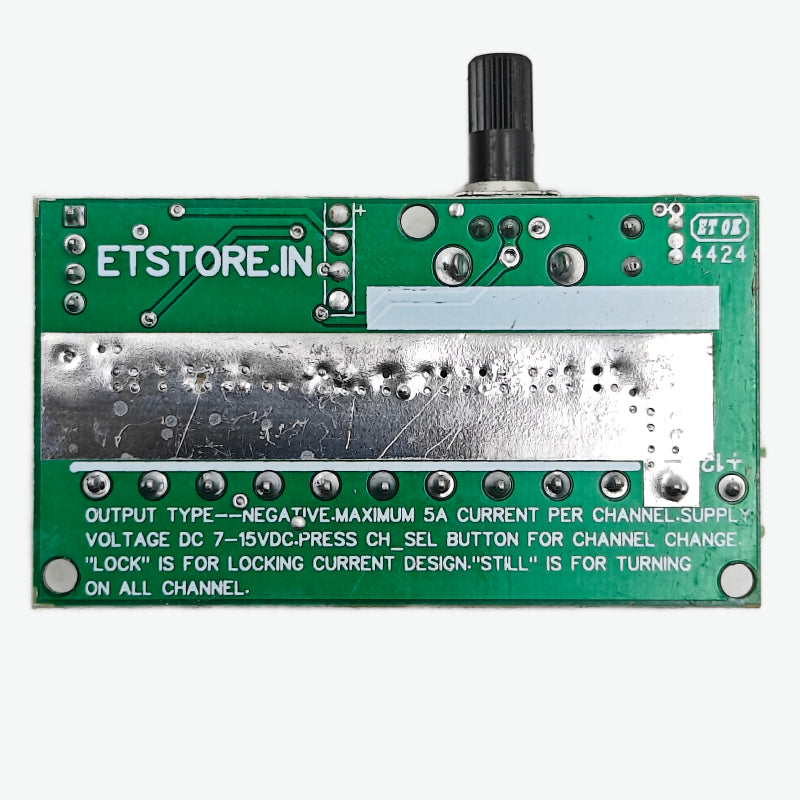 DC Design Chaser Module - 10/8/6/4 Channel with Small Speed Controller 7-15V DC 8A