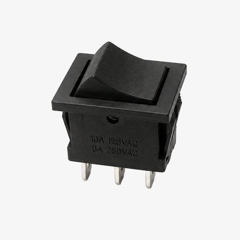 6-Pin DPDT Miniature Rocker Switch - 6A - 9A 250V AC