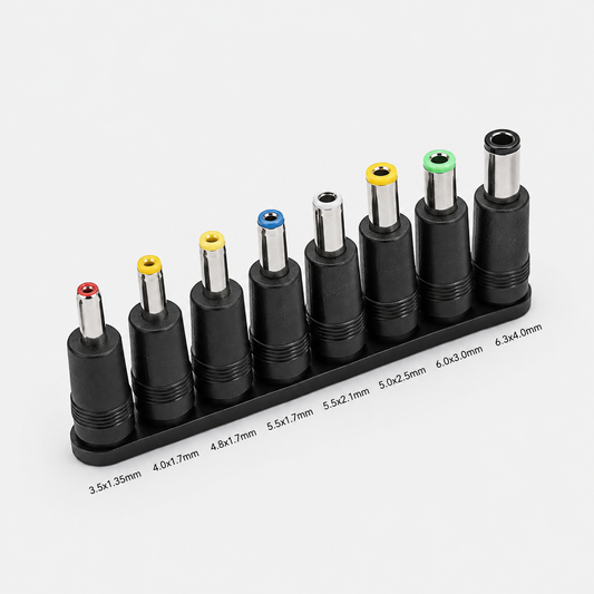 8pcs set DC Adapter 5.5x2.1mm Multi-type Male Jack Connector
