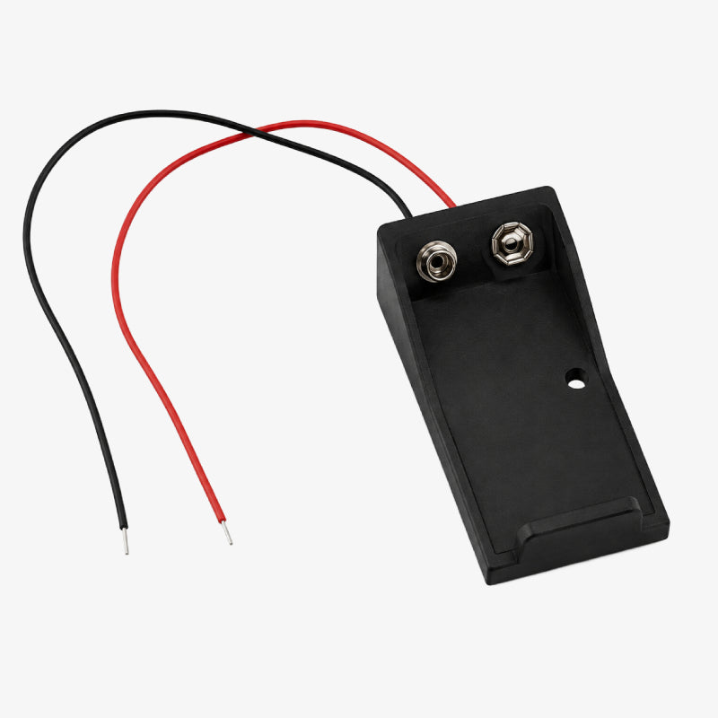 9V Battery Holder Case Without Lid with Open Cable Wires