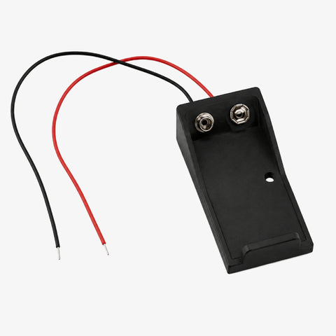 9V Battery Holder Case Without Lid with Open Cable Wires