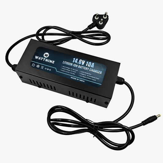 WATTNINE 14.6V 10A Lithium Battery Charger for 4S LFP Battery Pack - 146W Table-Top Charger with CC & CV-image-17