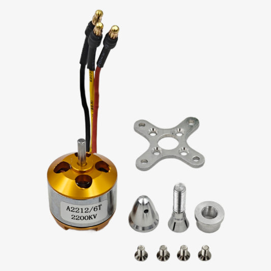 A2212 6T 2200KV Brushless Motor for Drone (Soldered Connector)
