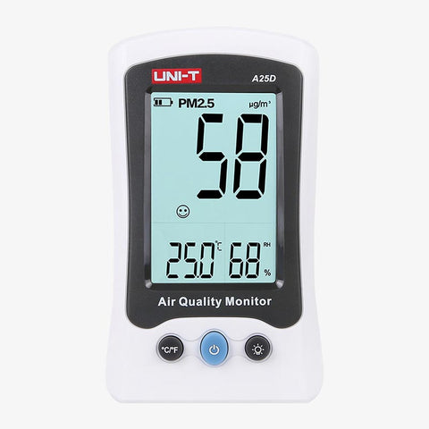 UNI-T A25D PM2.5 Meter Air Quality Monitor Temperature and Humidity Detection