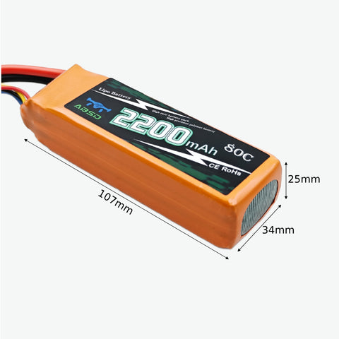 ABSD LiPo Battery 11.1V 2200MAH 3S 80C