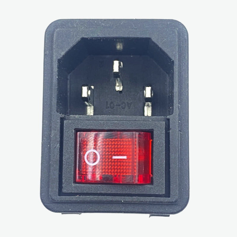 AC-04 3 Pin AC Power Socket with Indicator Switch 