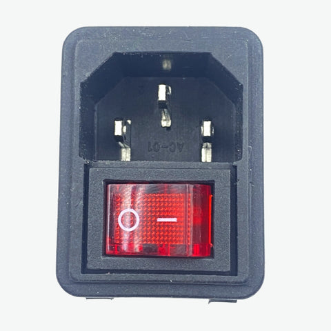 AC-04 3 Pin AC Power Socket with Indicator Switch 