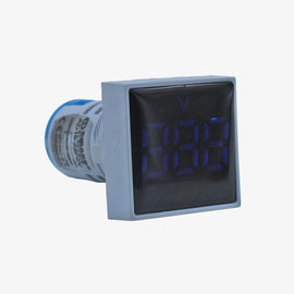 sibass ad16-22fsv ac voltmeter display square blue 22mm (60 to 500 vac)